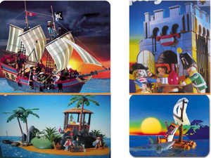 Playmobil series 18 pirate treasure island boat for sailboat 