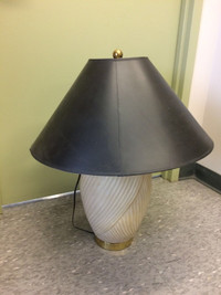 Lamp - ceramic body with brass - table top 