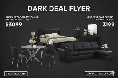 Limited Time Mega Deal – Bedroom, Dining & Sectional Combo, View more