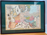 Old European History & Languages Map - Handmade Paper