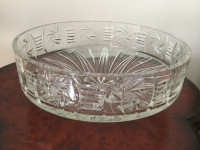 Huge Pinwheel Crystal Bowl