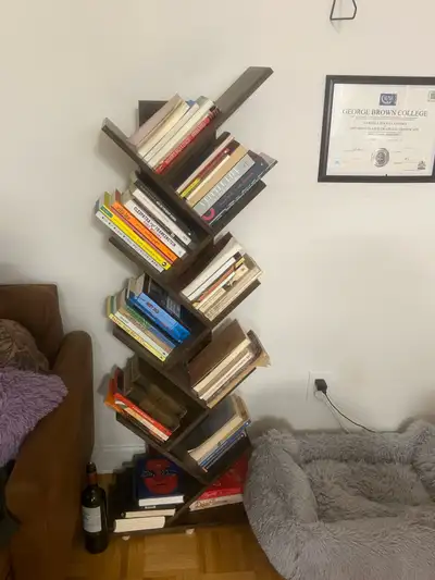 9 tier wooden bookshelf $70 OBO, View more