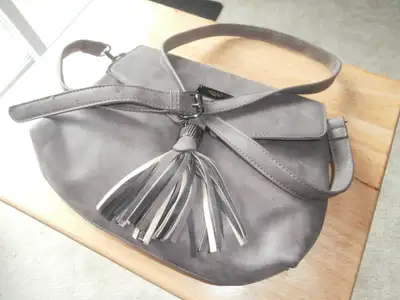 BCBG Taupe Purse (Crossbody) With Tassel, View more