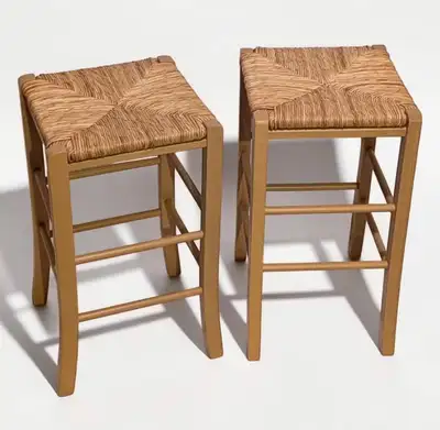 Wooden Wicker Stools, View more