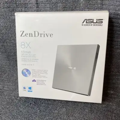 ASUS ZenDrive U7M Ultra-Slim External DVD Writer, Silver, View more