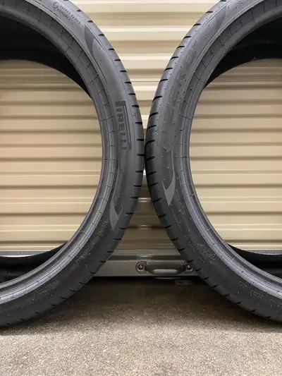 Pair. 315/30R22 107Y XL (*) Pirelli P-Zero (PZ4-Sport). FIRM $140: Two Used Ultra High-Performance s...