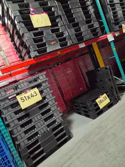 48x40 wood pallets. $8. Plastic pallets 10 to 15 each GOOD STOCK, View more