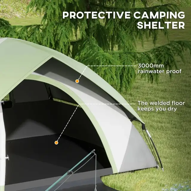 Outsunny 3000mm Waterproof Camping Tent for 2 Man in Fishing, Camping & Outdoors in Markham / York Region - Image 5