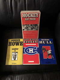 Vintage hockey hat trick paperback book trio