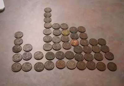 Souvenirs from the past - 1940s Canada penny coins, $2 each, View more