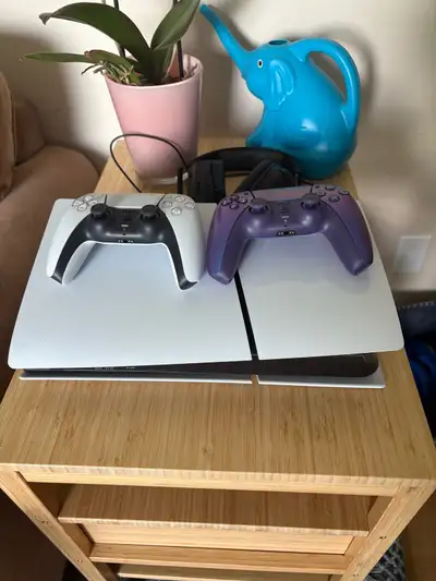 Digital PS5 with two controllers, View more