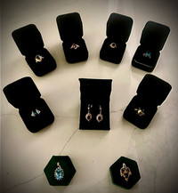 Estate Lot: 6 Rings, 2 Pendants, and Earrings  (10/14k Gold )