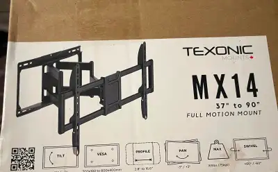 Texonic full motion Tv mount  32’ to 90’, View more
