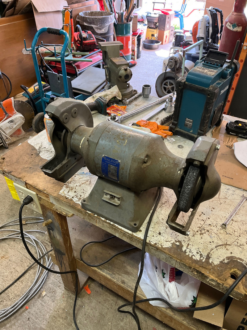 Used, 8” baldor bench grinder for sale  
