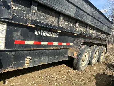 Trail tech Dump trailer Triple axle / 16x7 Comes with big tool box and HD ramps Newer tires / newer...