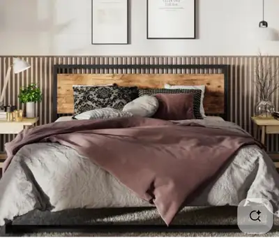Lit double à donner - full bed frame free, View more