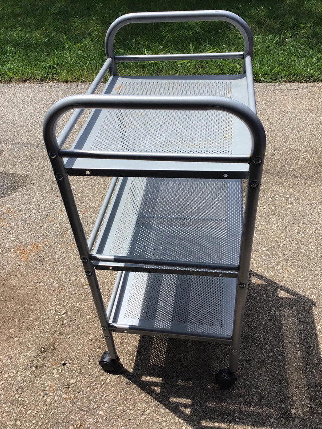 Metal 3 tiers Moving utility cart on casters -16"W x 12"D x 30"H in Other in Oakville / Halton Region - Image 2