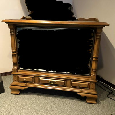 Antique Solid Wood TV Cabinet – 1960s–1970s, View more