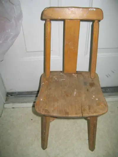 Vintage Kid's Wooden Chair, View more