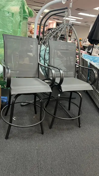 Outdoor Bar Stools Set of 2, Swivel Bar Height Chairs with High , View more