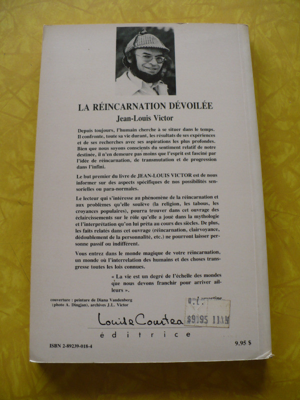 LA RÉINCARNATION DÉVOILÉE ( JEAN-LOUIS VICTOR ) VINTAGE 1984 in Other in Longueuil / South Shore - Image 2