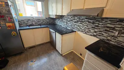 Kitchen Backsplash tile installation