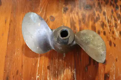Vintage Brass 2 Blade Boat Propeller - Michigan, View more