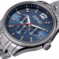 NEW August Steiner Men's AS8068BU Crystal Blue Dial Chronograph