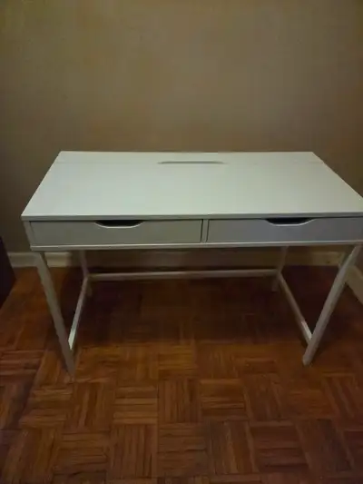 White Desk with Two Drawers, View more