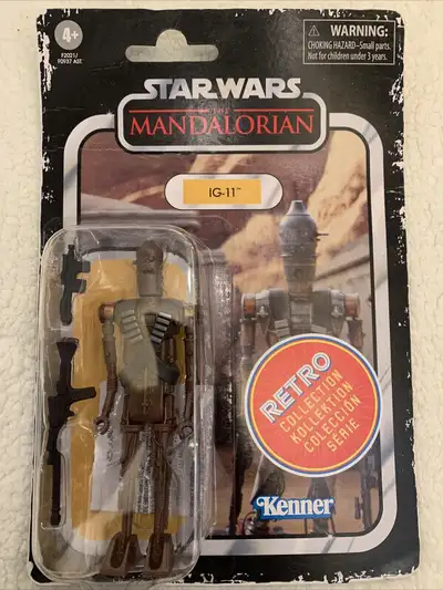Star Wars: The Mandalorian Retro Collection IG-11 action figure in unopened package.