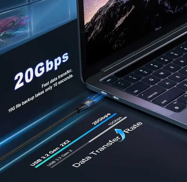 USB C to USB C High Speed Cable (240 Watt) in Cables & Connectors in Hamilton - Image 5