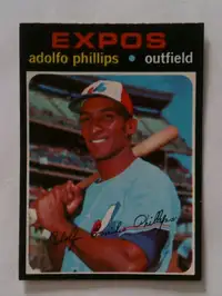1971 O-Pee-Chee baseball #418 - Adolfo Phillips, Expos Montreal