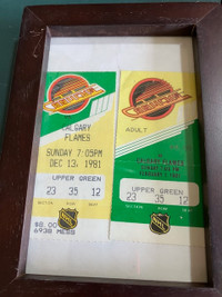 1981 Vancouver Canucks hockey ticket studs