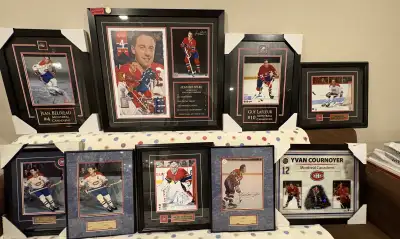 Beliveau/Lafleur/Cournoyer/Price Signed & Framed Photos w/coa, View more