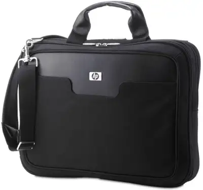 Black HP 15.6" Laptop shoulder carrying case, View more