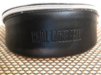 Rare Black Karl Lagerfeld Zippered Eyeglass Case - $15