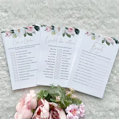 Wedding bridal shower and Bachelorette Party Games, View more