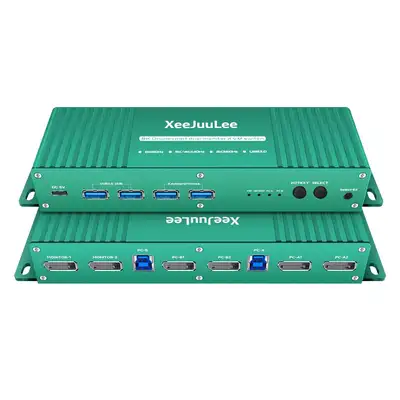 Xeejuulee Kvm Switch Displayport 120hz Dp 2 Monitors 2 Computers, View more
