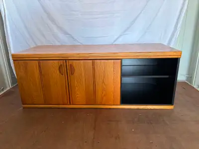 Wood Media Console Storage Cabinet, View more
