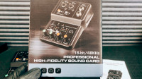 USB Mixer/Sound Card - HiZ input & Phantom Power