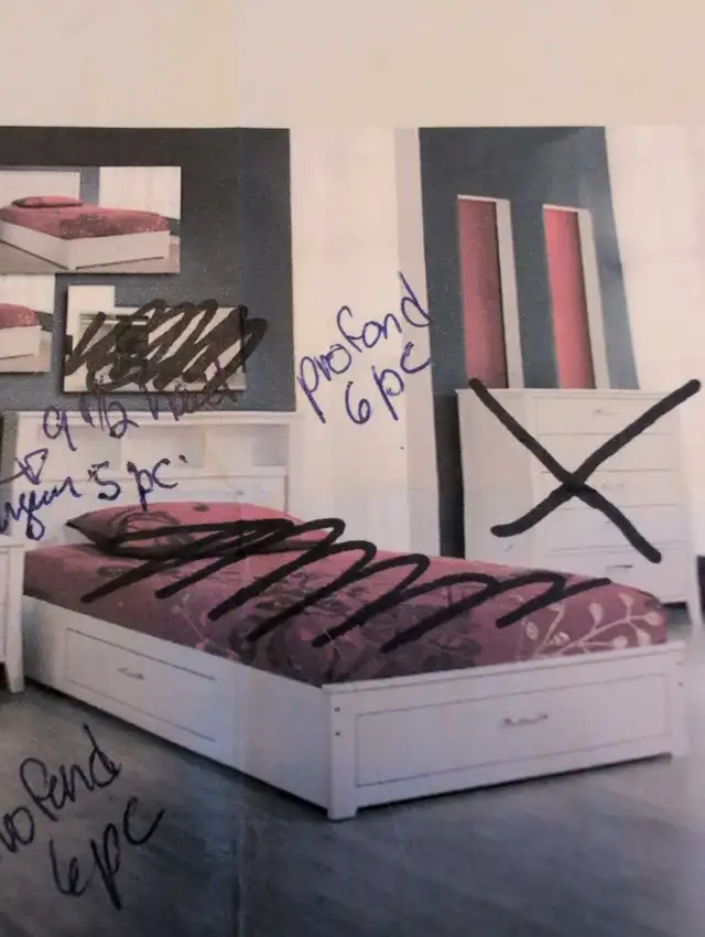 Ensemble lit (5) JC Perreault  Ideal 2901 avec matelas 39" in Dressers & Wardrobes in Laval / North Shore - Image 5