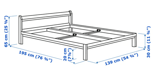 Bedframe - wooden IKEA in Beds & Mattresses in North Shore - Image 2