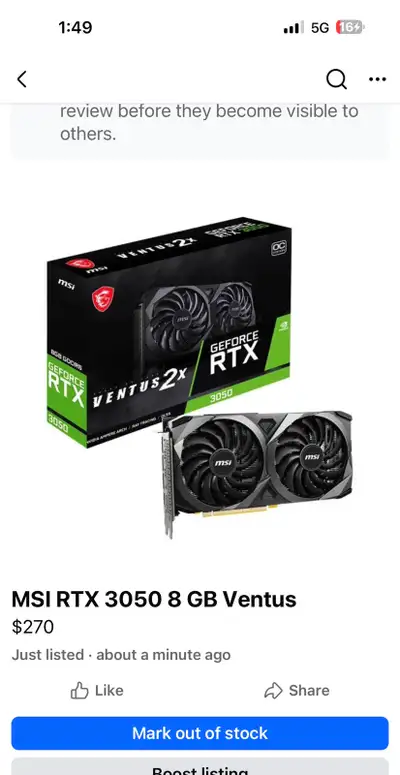 MSI RTX 3050 8GB, View more