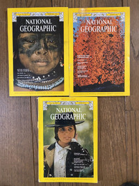 1975 National Geographic - 3 issues 