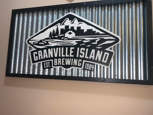 Granville Island Brewing tin,corrugated metal n metal frame mint in Arts & Collectibles in Calgary - Image 4