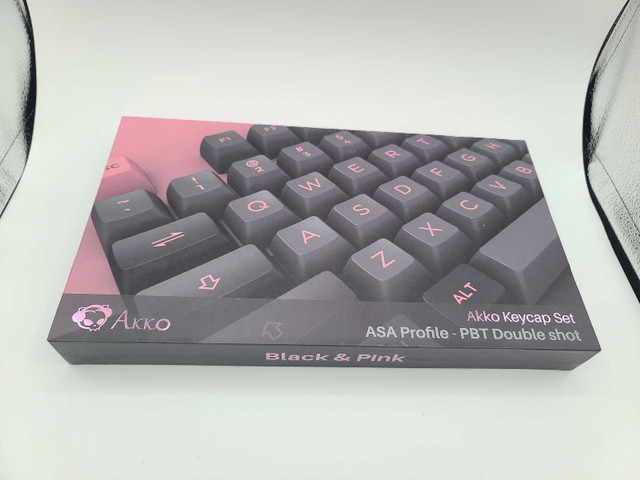  Akko Black&Pink 229-Key Cherry Profile Keycap Set  in Mice, Keyboards & Webcams in Mississauga / Peel Region