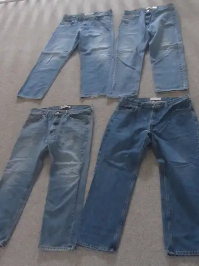 5 Pairs Men's Jeans - Levi's & Others-3 36x30, 1 38x30 & 1 36x32, View more