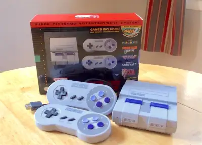 Authentic OEM Official SNES Super Nintendo Classic Mini Super Entertainment System 《 21 Games Built...