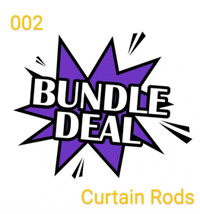 BUNDLE DEAL - 3 Sets of Extra Long Curtain Rods! (84"-120")