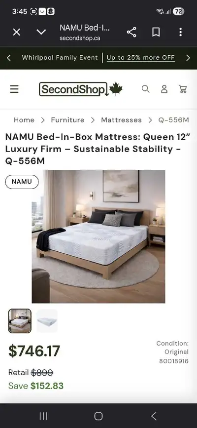 QUEEN SIZE MEMORY FOAM MATTRESS WITH PLATFORM FOR SALE, View more